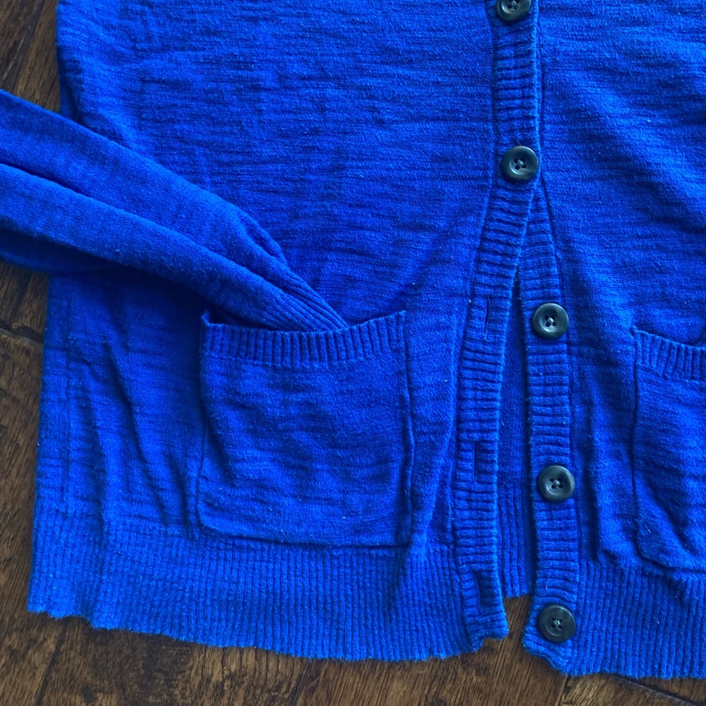 Blue Ombré Cardigan sweater | Large (Juniors/Girls) 100% cotton - Picture 2 of 6